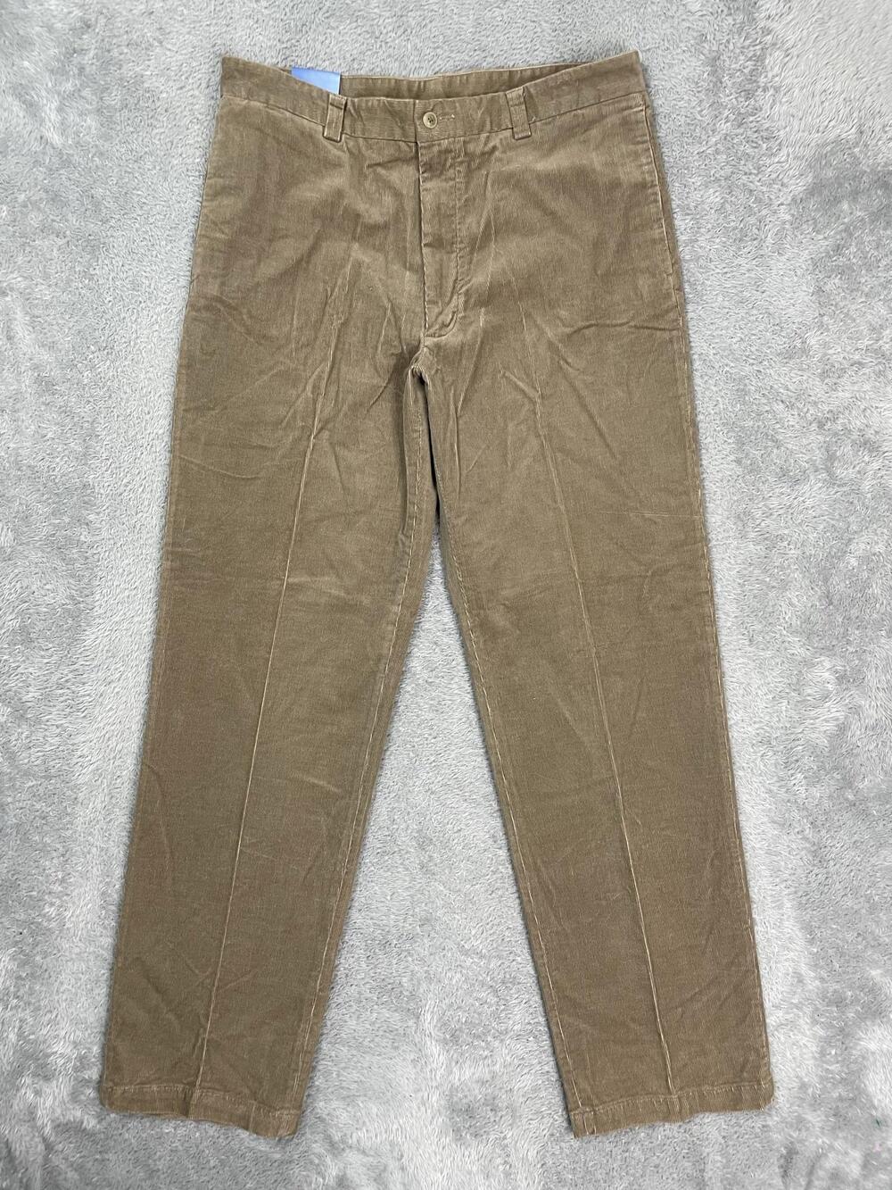 Kenneth Cole Reaction Chino Pants Mens 34x32* Beige Corduroy Stretch NWT